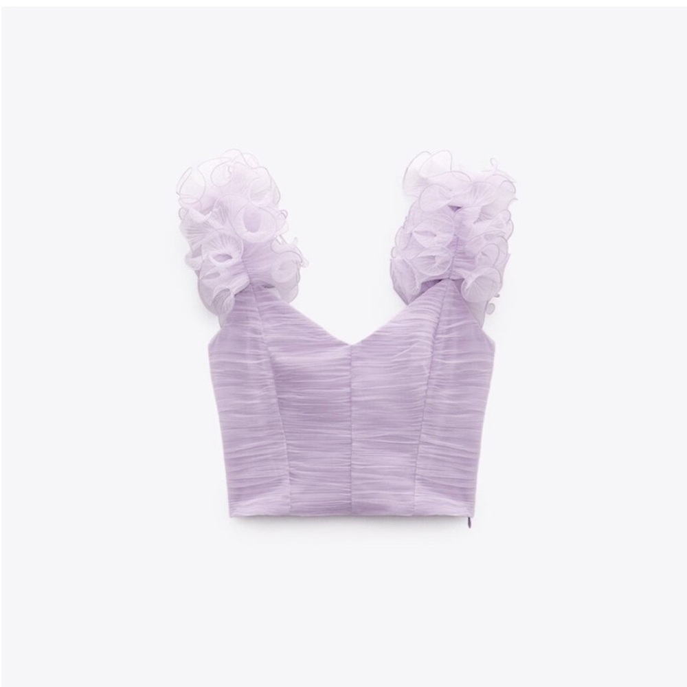 purple zara corset top